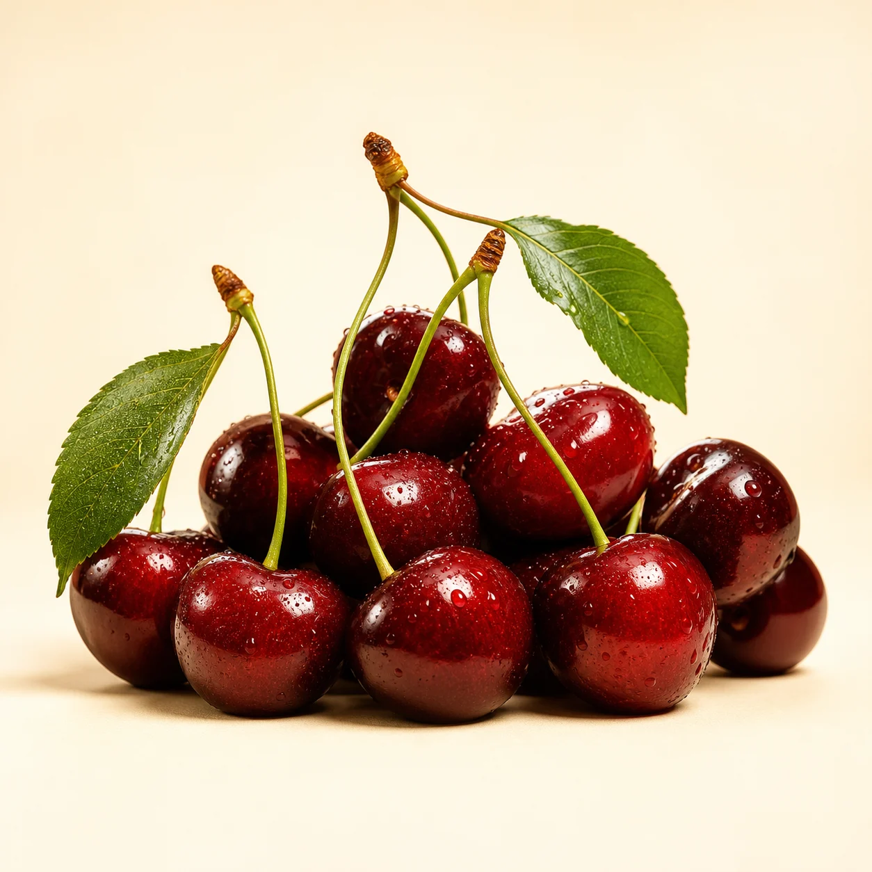 Premium red cherries